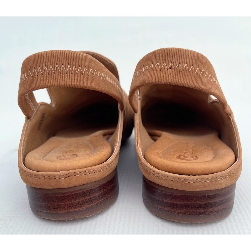 Corso Como CC-Endya Luggage Soft Nubuck Slingback Mules Tortoise Buckle 7.5M - Picture 4 of 12